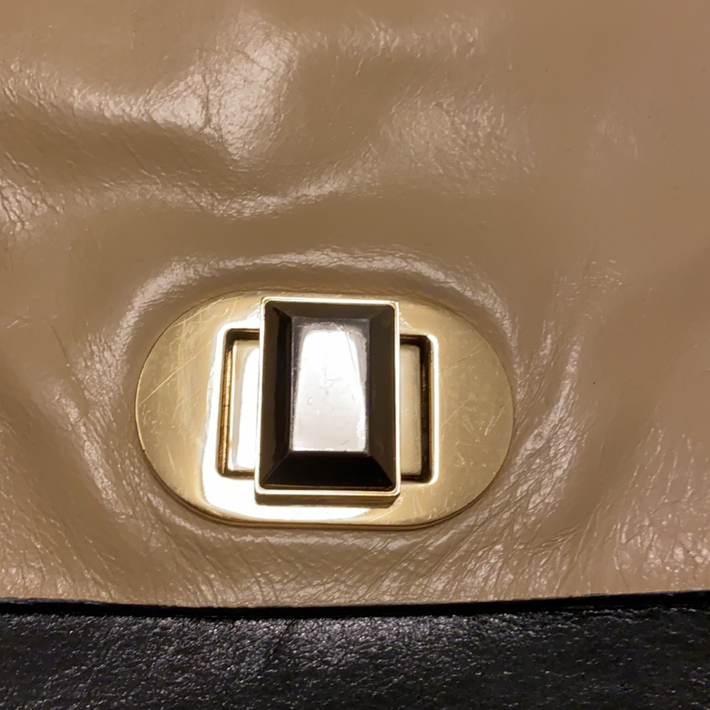 Badgley Mischka Black and Tan purse - Picture 3 of 16